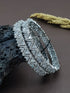 White gold plated premium CZ bangles set of 2