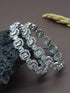 White gold plated premium CZ bangles set of 2