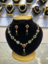 Gold Plated Short CZ Necklace Set