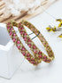 Gold plated AD bangles set of 2
