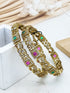 Gold plated AD bangles set of 2