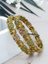 Gold plated AD bangles set of 2