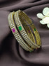 Gold plated AD bangles set of 2
