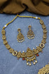 Premium Gold Plated Antique Short Necklace Set