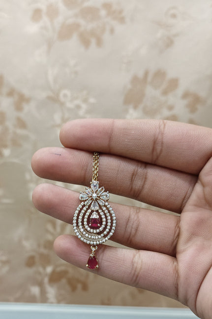 Gold Plated premium CZ short Necklace Set