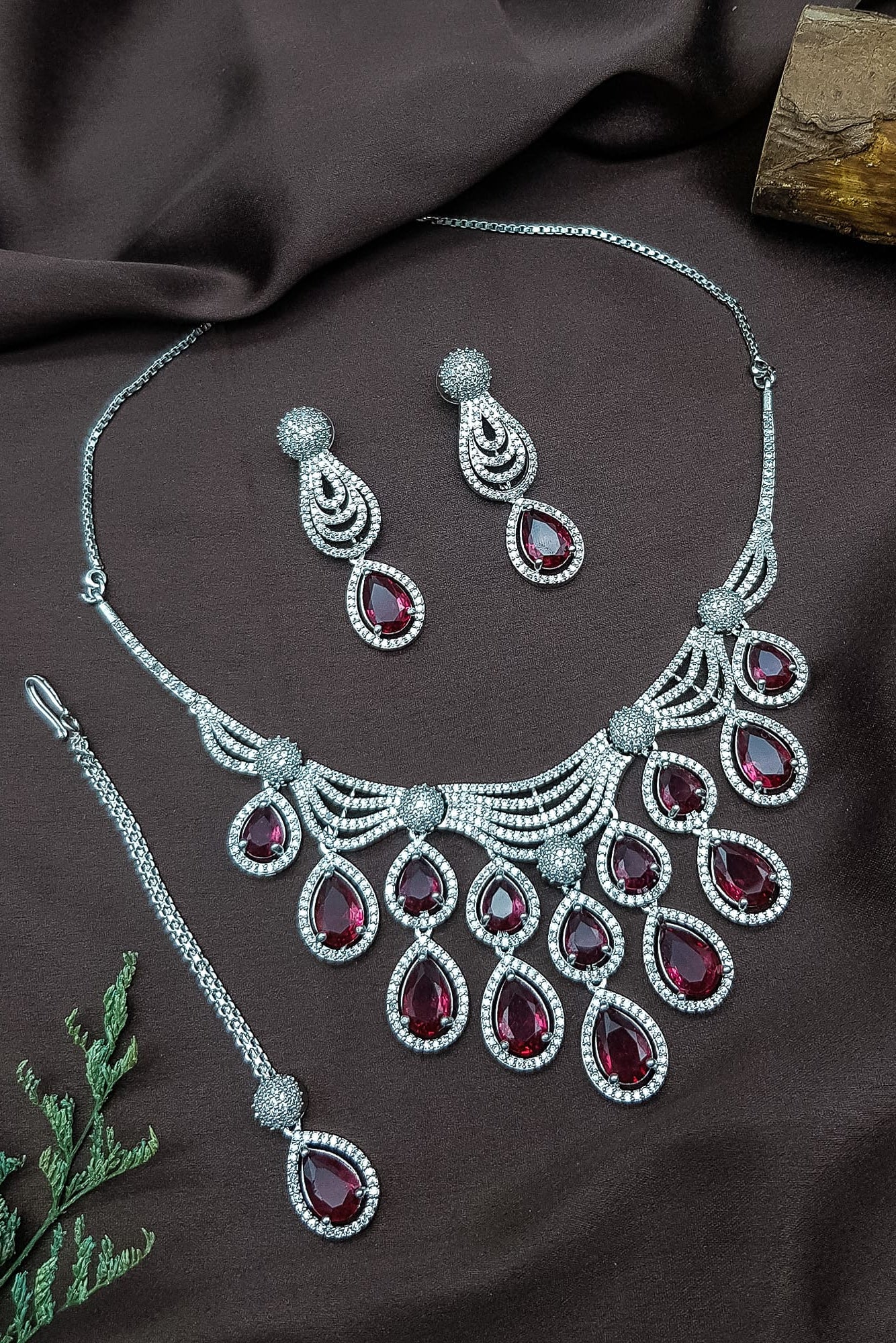 Gold Plated premium CZ Necklace Set