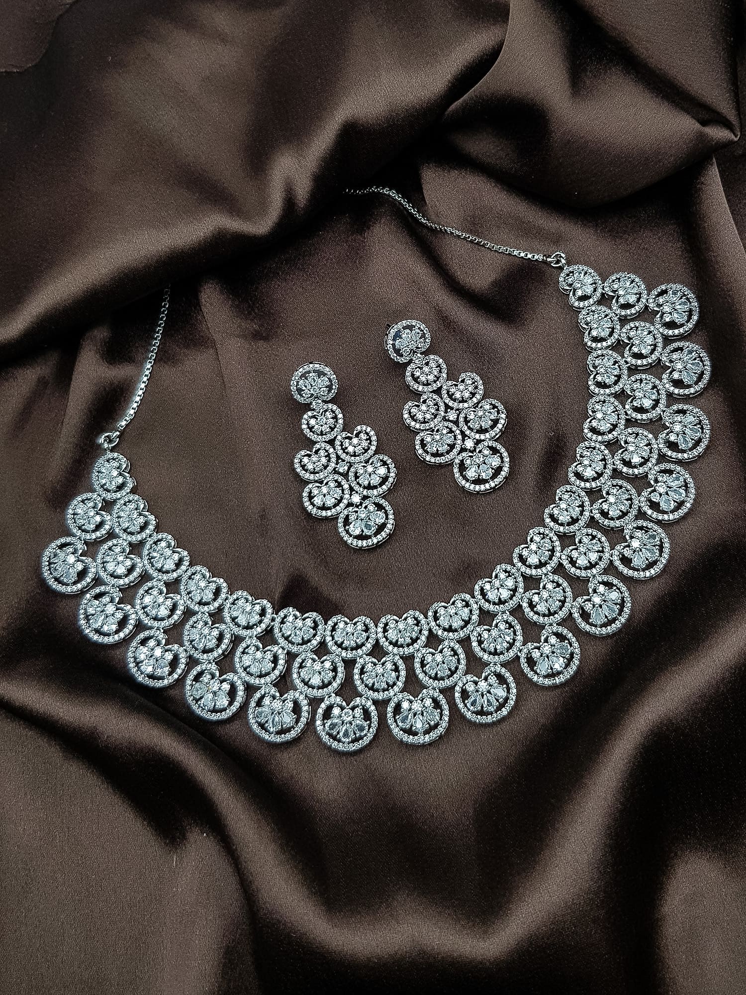 Gold Plated premium CZ Necklace Set