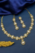 Gold Plated Premium Red Ruby Like AD Necklace Set with pearl