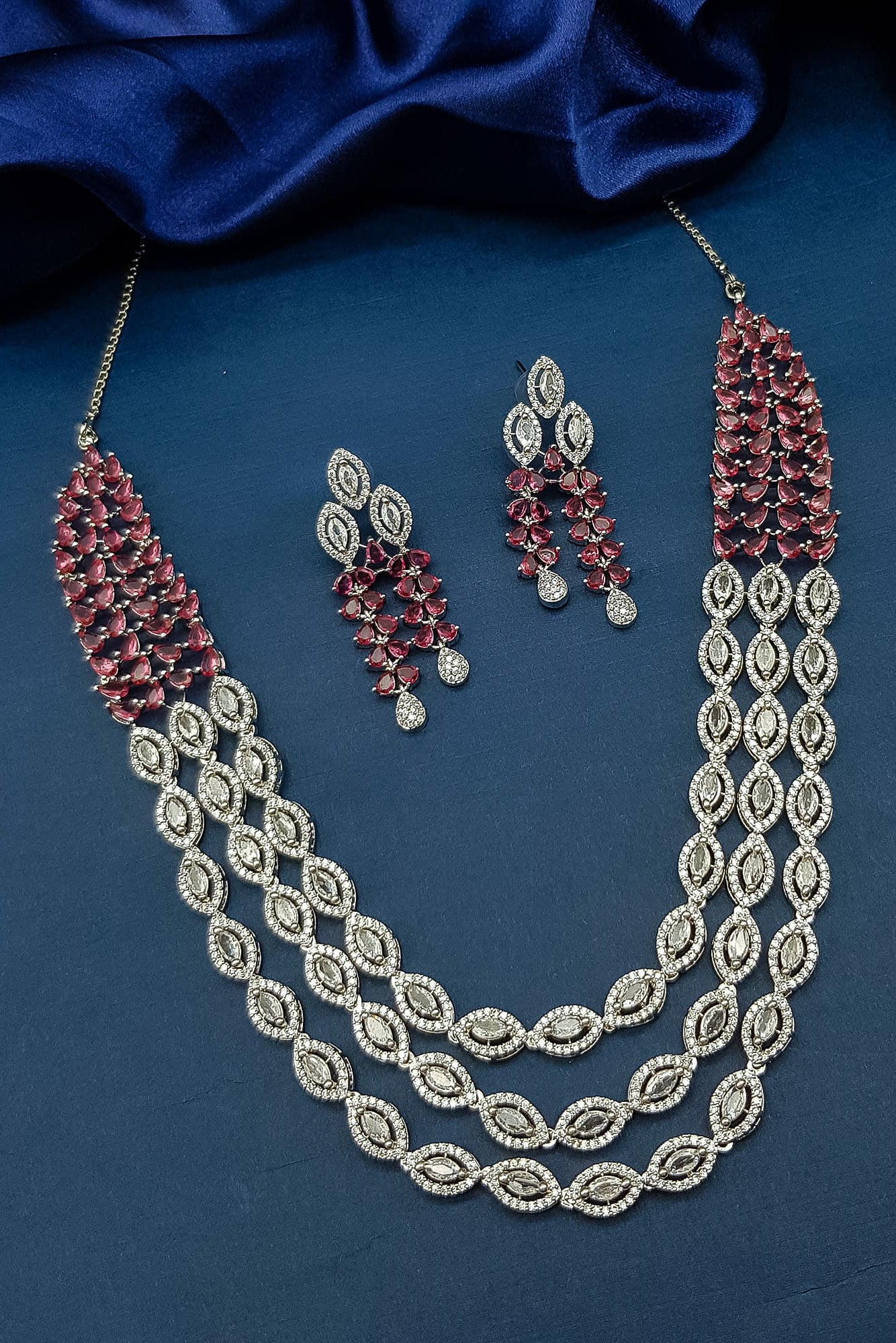 Gold Plated premium CZ Necklace Set