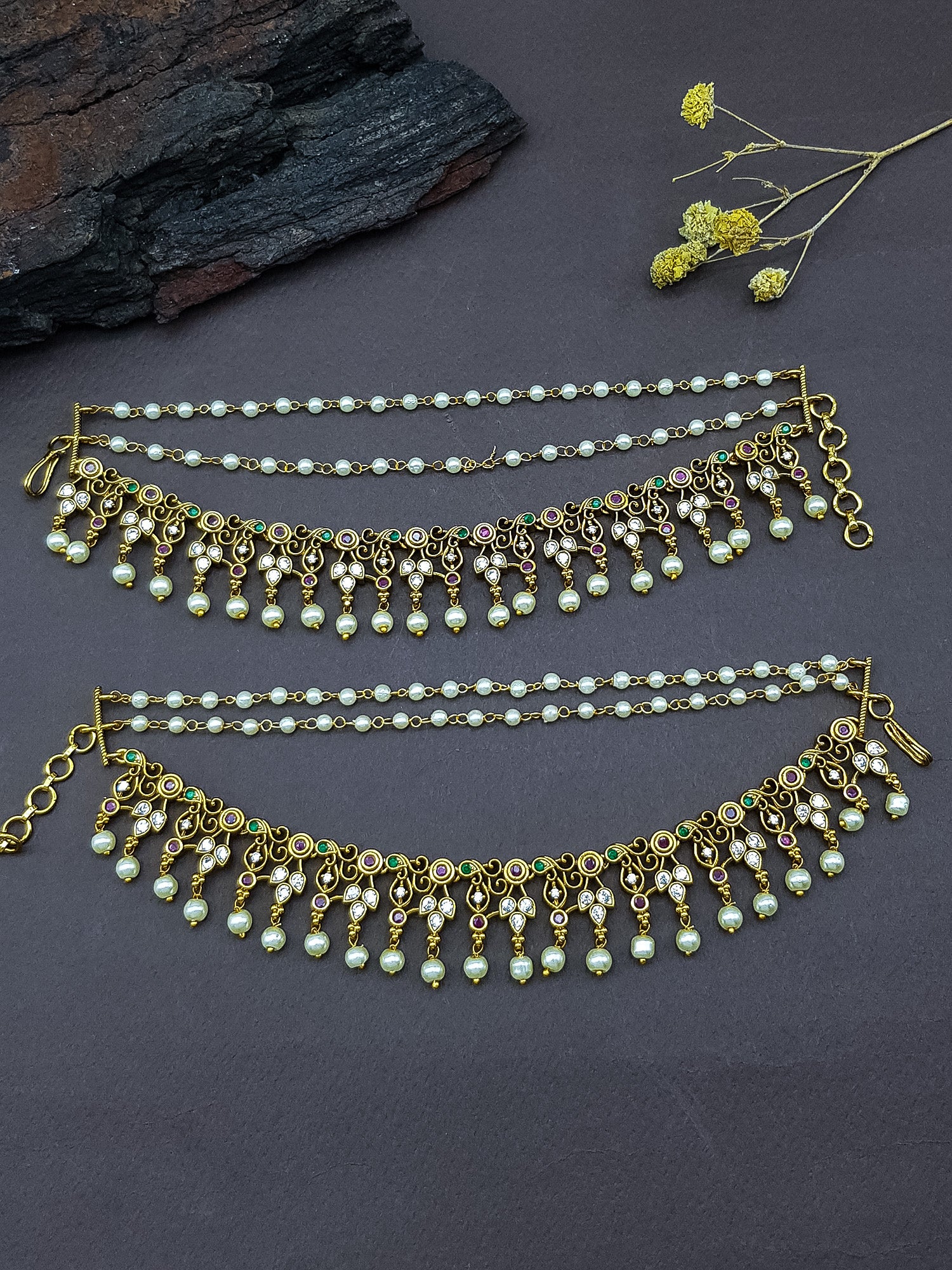 Premium Gold Plated Maatil with pearl drop