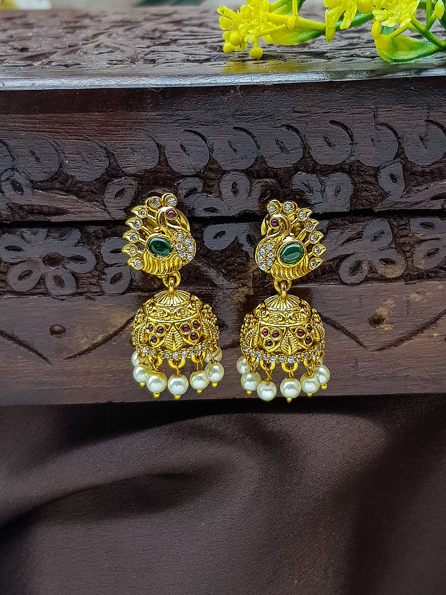 Premium gold plated Antique Jhumki / Earring