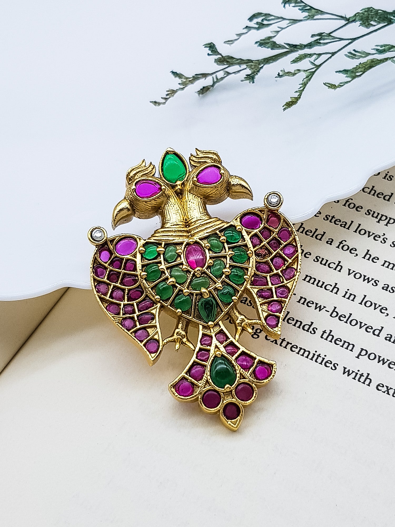 Gold Plated Premium Gunda Barunda Pendant