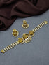 Gold Plated Premium Short Choker Necklace Set with pearls