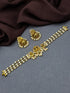 Gold Plated Premium Short Choker Necklace Set with pearls
