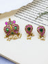 Gold Plated Premium CZ Pendant Set with Earrings