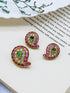 Gold Plated Premium CZ Pendant Set with Earrings