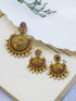 Gold Plated Premium CZ Pendant Set with Earrings