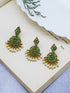 Gold Plated Premium CZ Pendant Set with Earrings