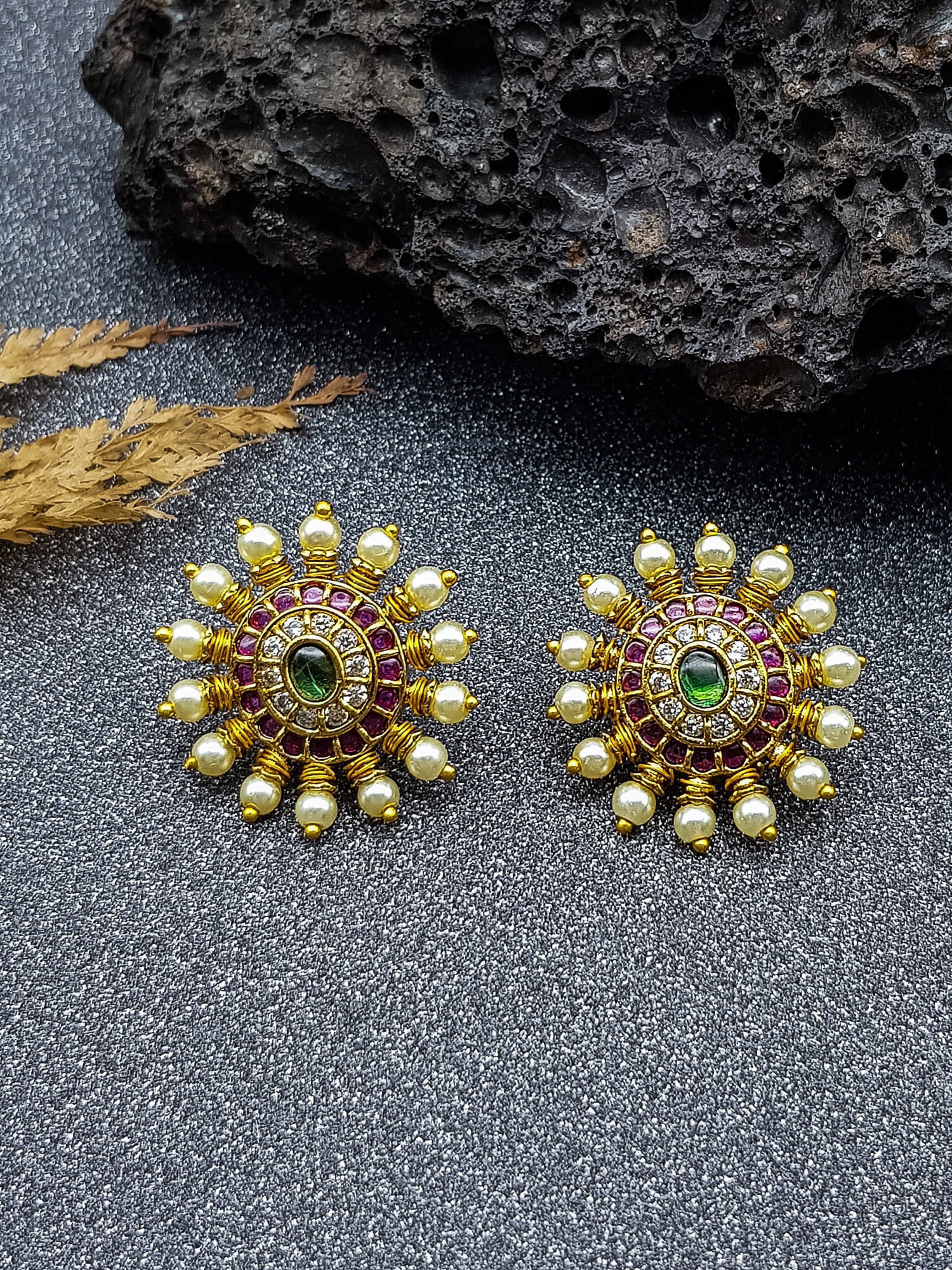 Premium gold plated CZ Studs / earrings