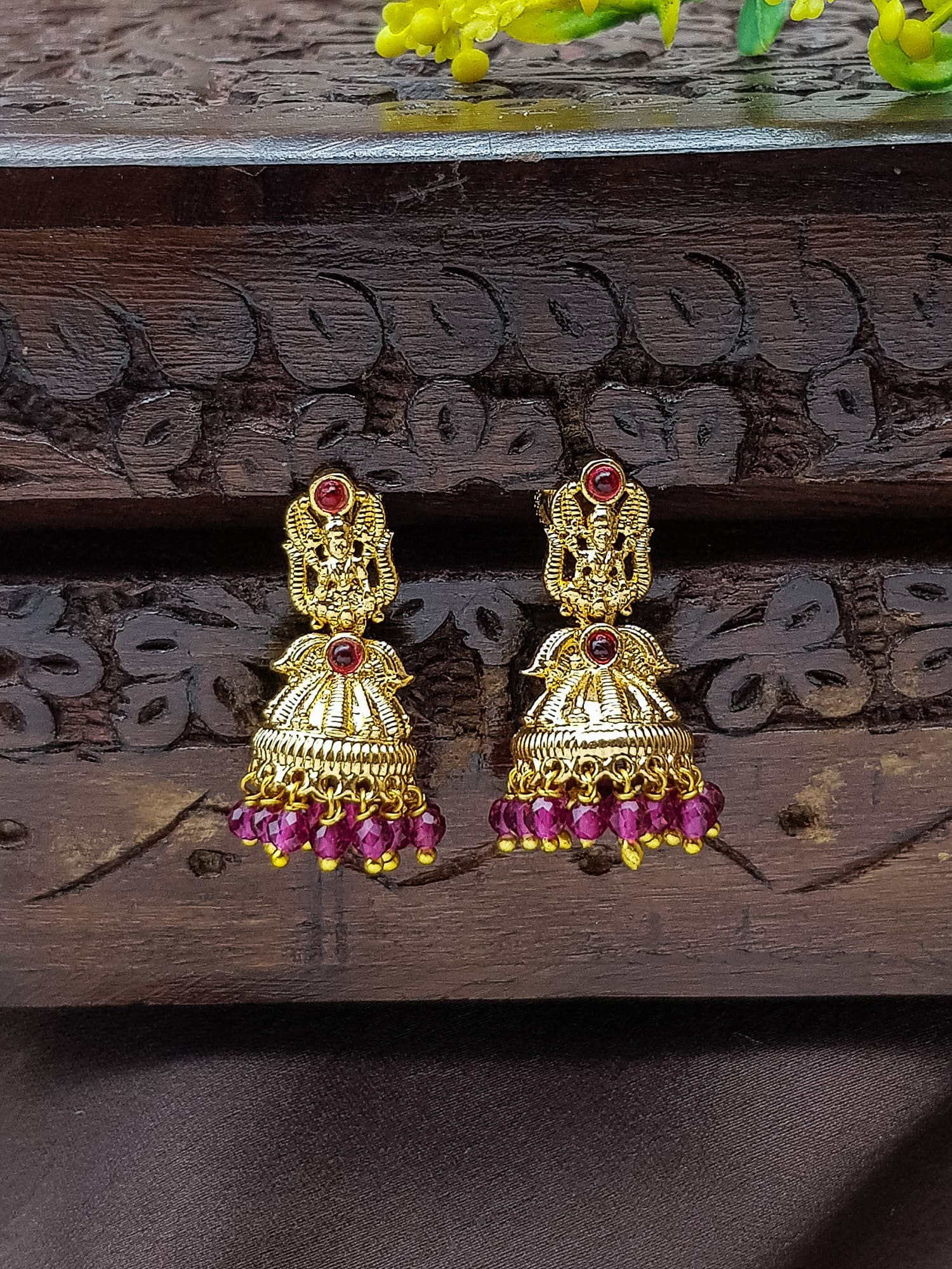 Premium gold plated CZ Jhumki / earrings (Copy)