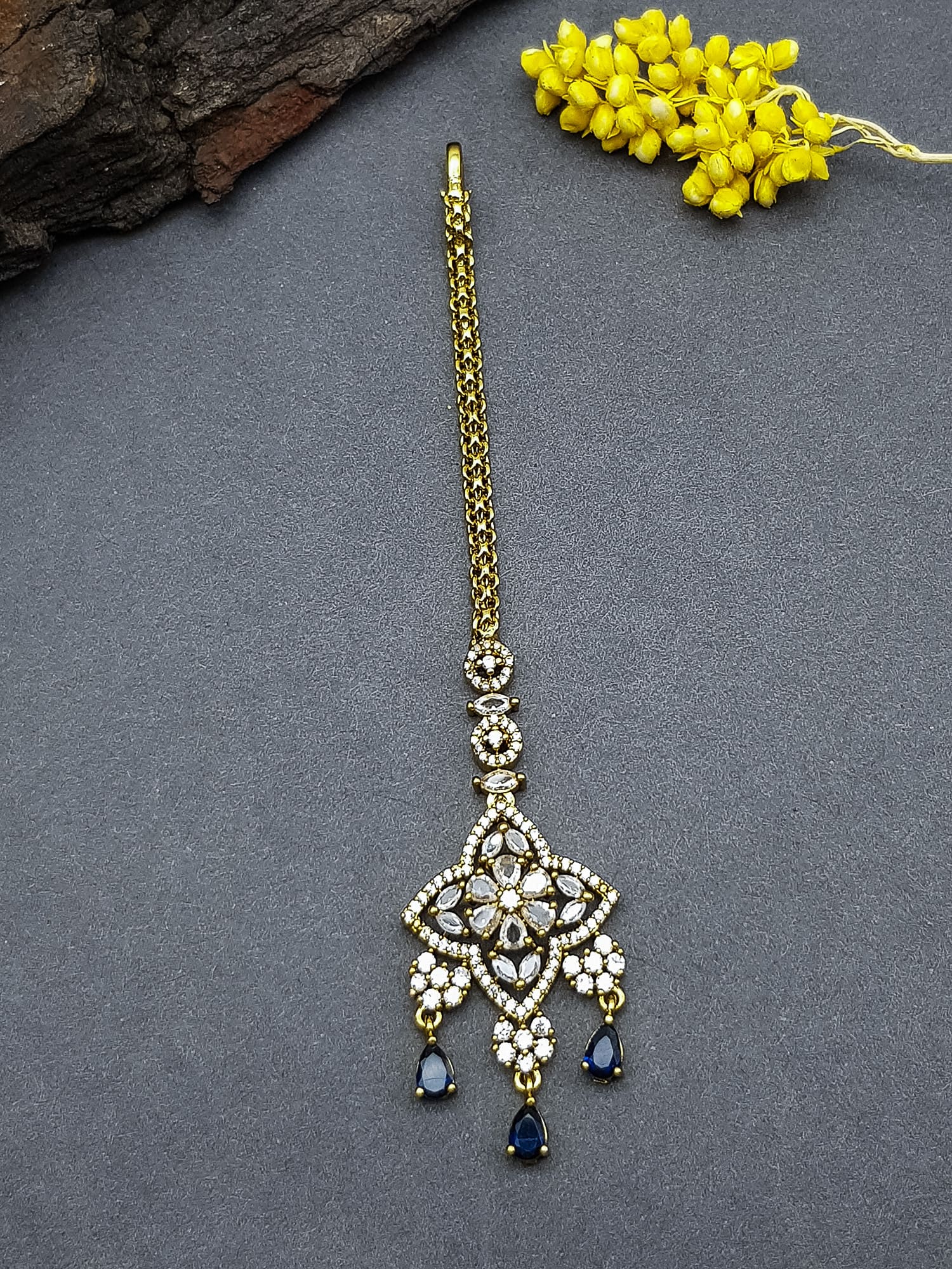 Gold Plated Premium CZ Tikka