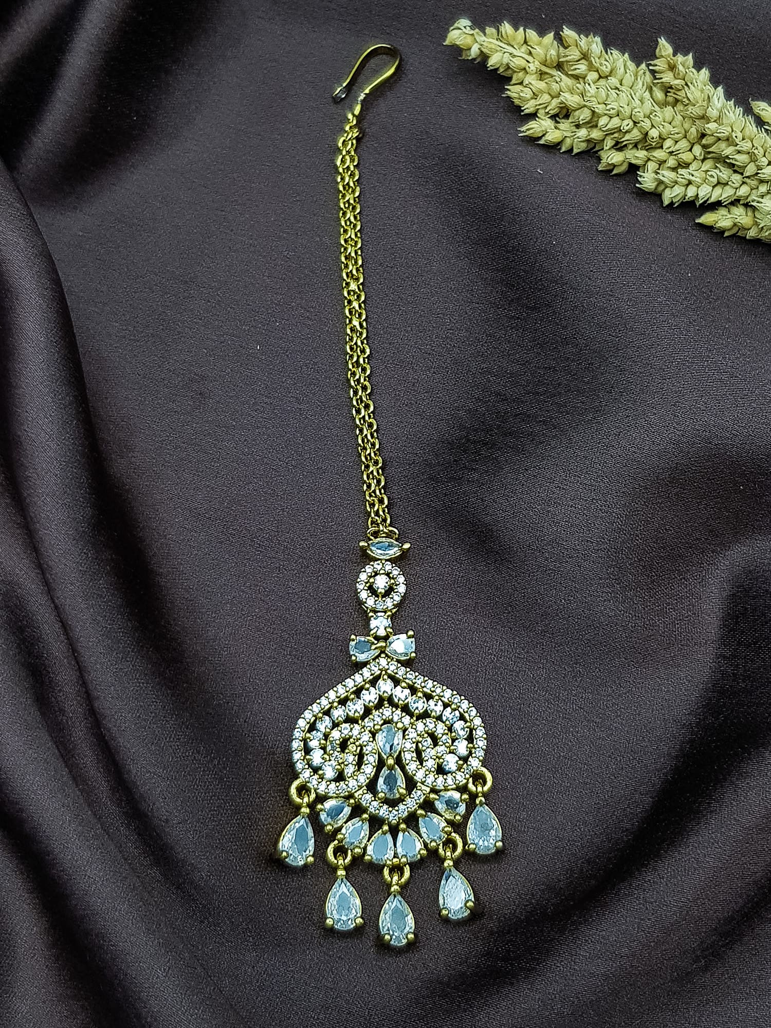 Gold Plated Premium CZ Tikka