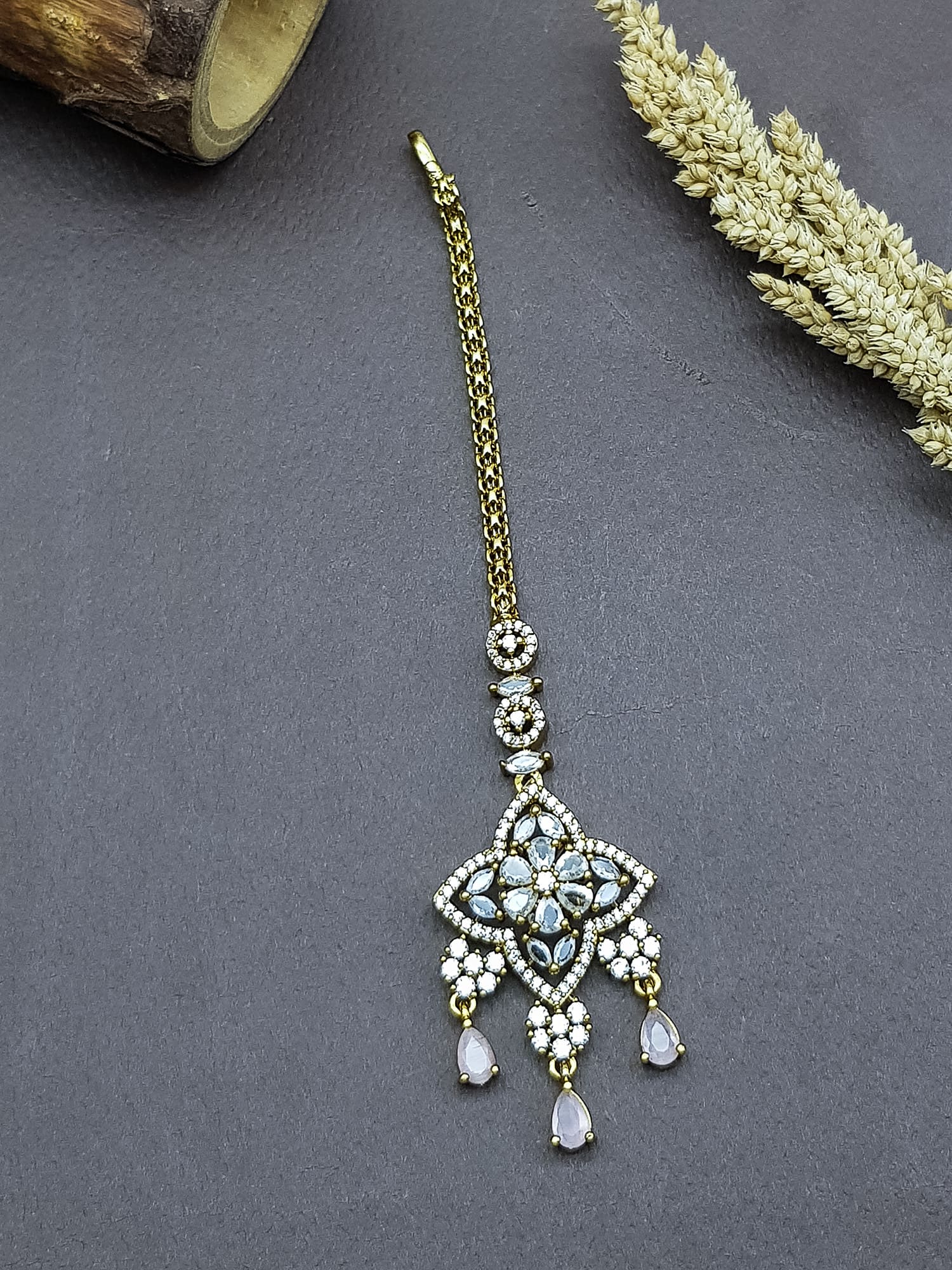 Gold Plated Premium CZ Tikka