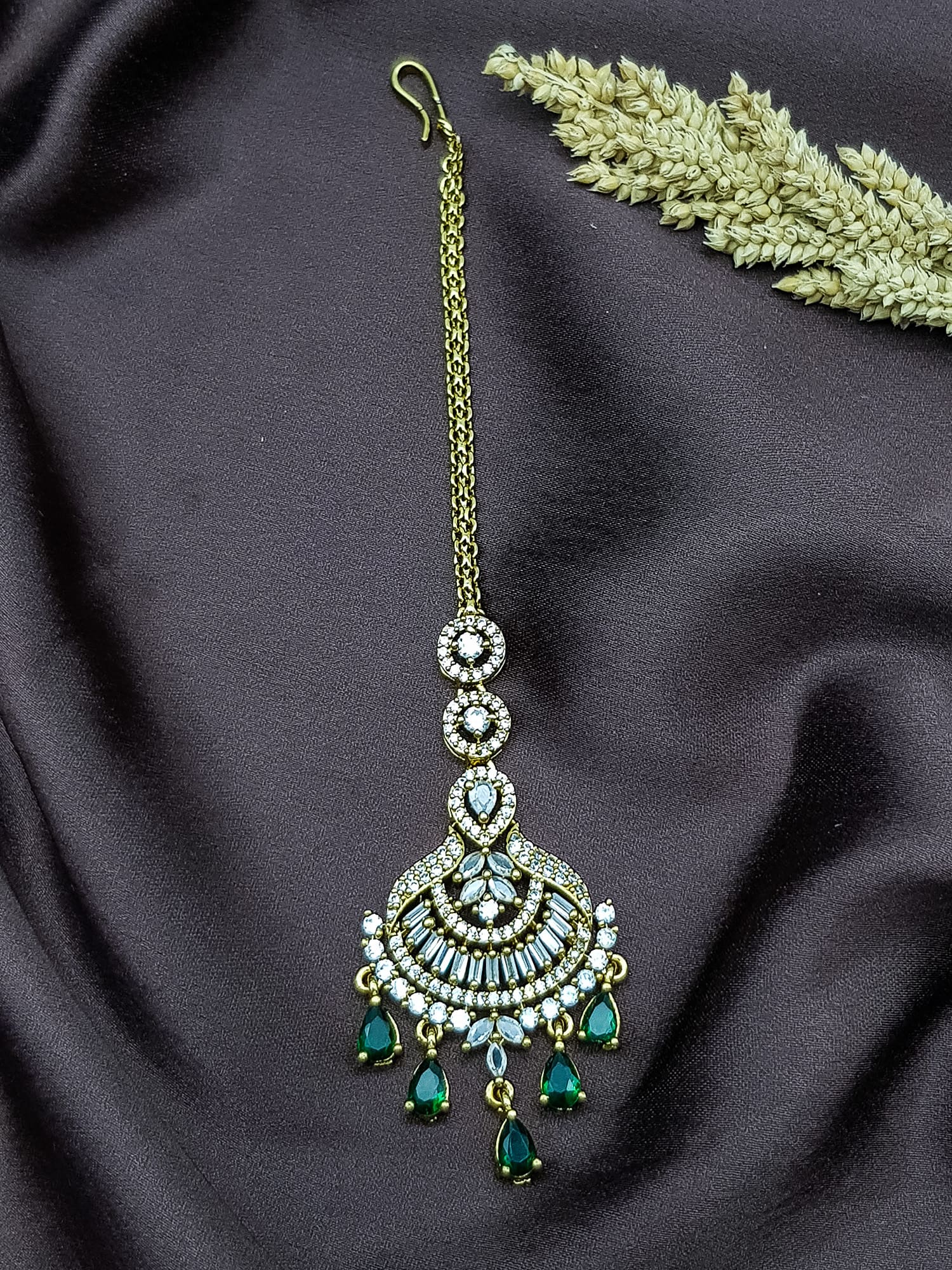 Gold Plated Premium CZ Tikka