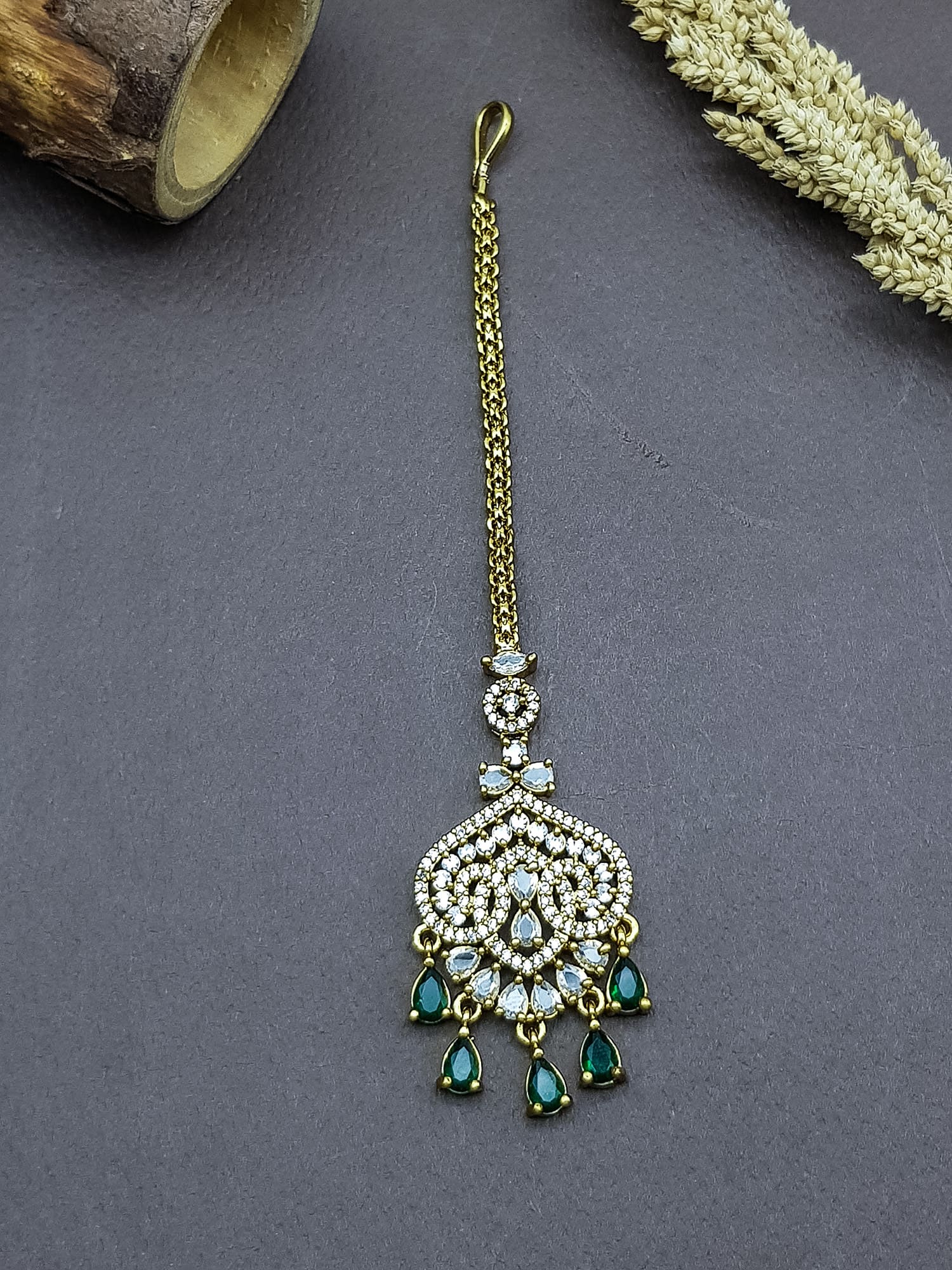 Gold Plated Premium CZ Tikka