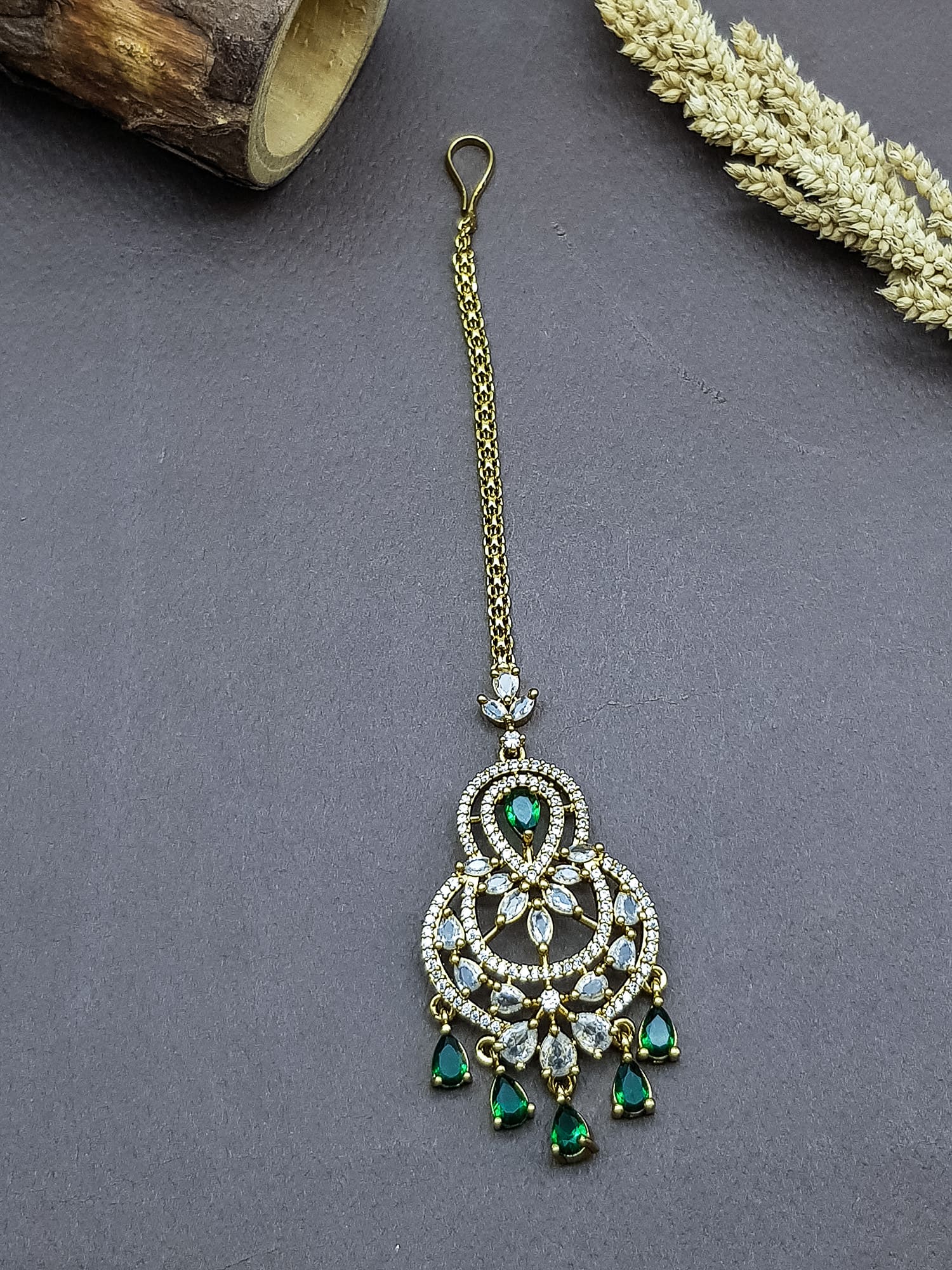Gold Plated Premium CZ Tikka