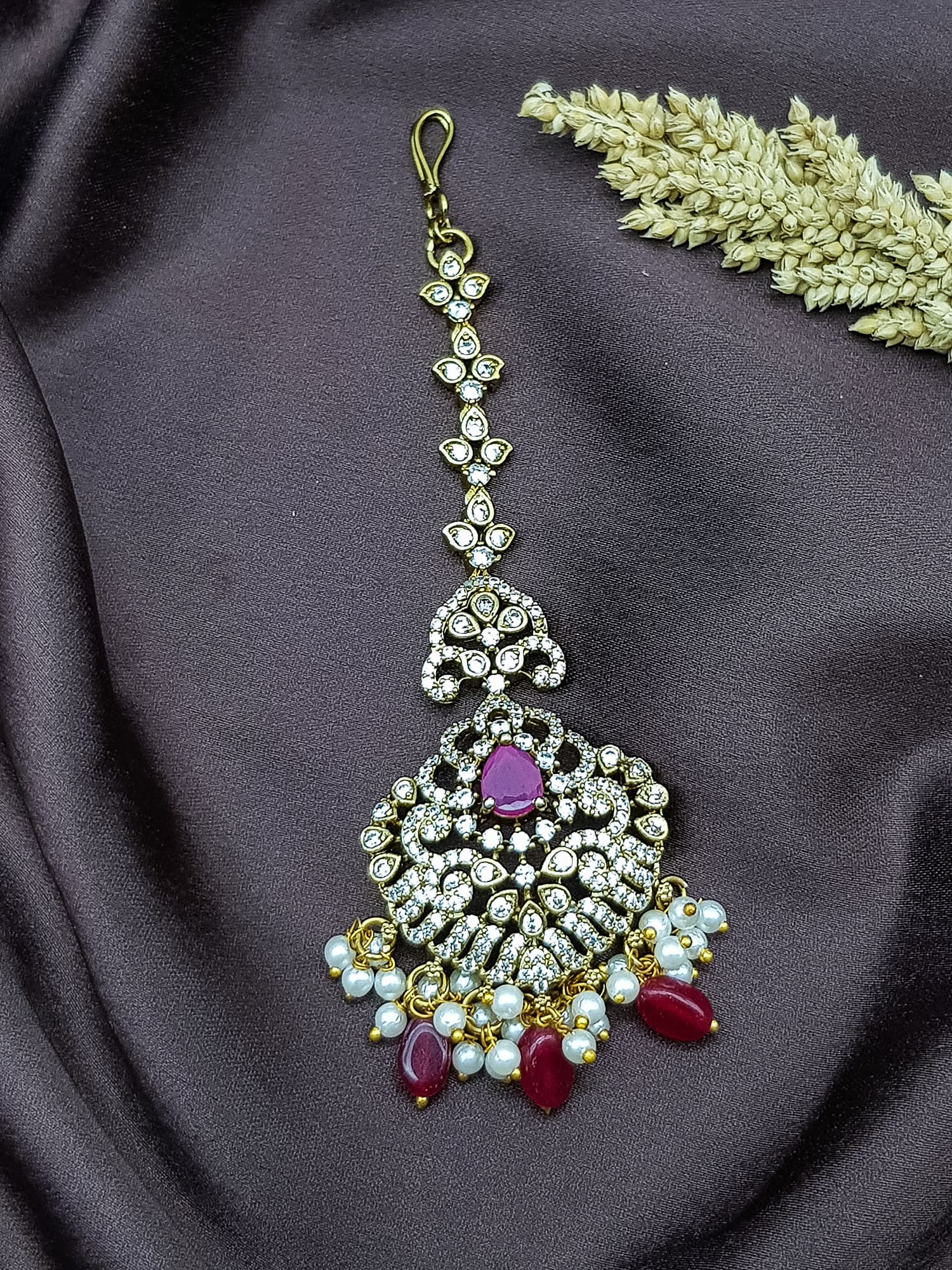 Gold Plated Premium CZ Tikka