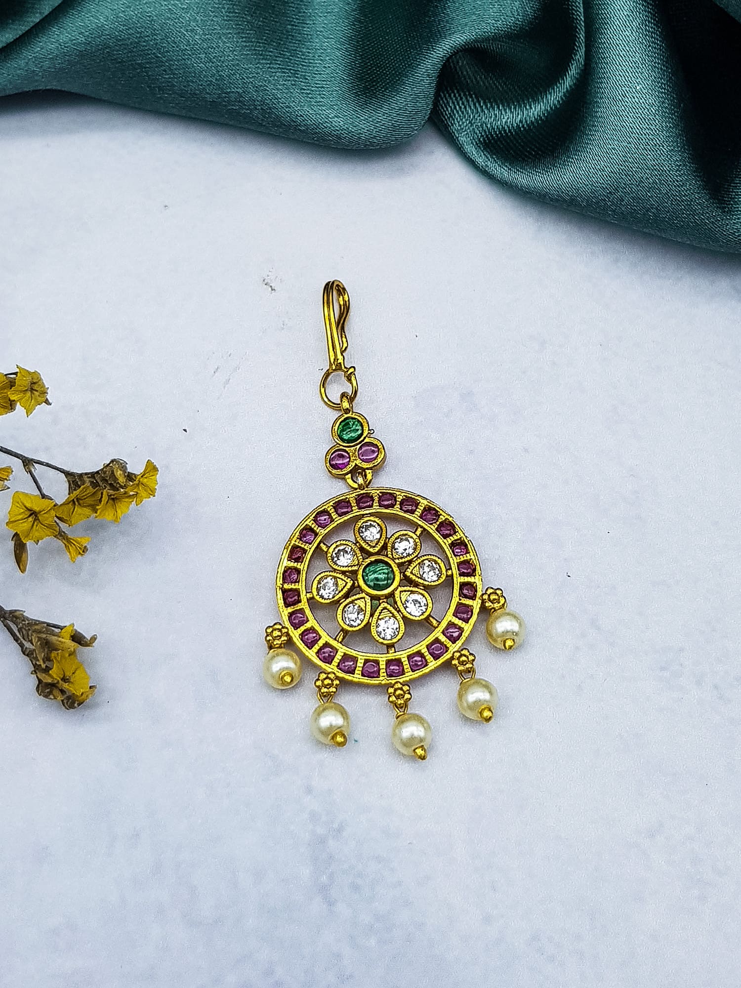 Gold Plated Premium CZ Tikka