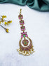 Gold Plated Premium Antiue Tikka with Kemp Stones