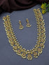 Gold Plated Premium CZ Necklace Set short/long gotipusulu