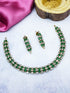 Premium Gold Plated CZ Neklace Set Hasli Pattern
