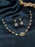 Premium Gold Plated Short CZ Necklace Set