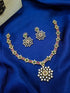 Premium Gold Plated Short CZ Necklace Set