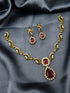 Premium Gold Plated Short CZ Necklace Set