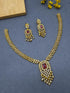 Premium Gold Plated Short CZ Necklace Set