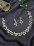 Premium Gold Plated Short CZ Necklace Set