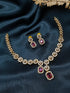 Premium Gold Plated Short CZ Necklace Set