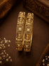 GRIIHAM Set of 2 Gold-Plated Antique Pearls Bangles