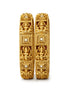 GRIIHAM Set of 2 Gold-Plated Antique Pearls Bangles