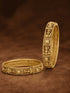 GRIIHAM Set of 2 Gold-Plated Antique Pearls Bangles