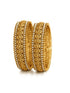 GRIIHAM Set of 2 Gold-Plated Antique Pearls Bangles