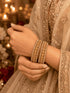 GRIIHAM Set of 2 Gold-Plated Antique Pearls Bangles