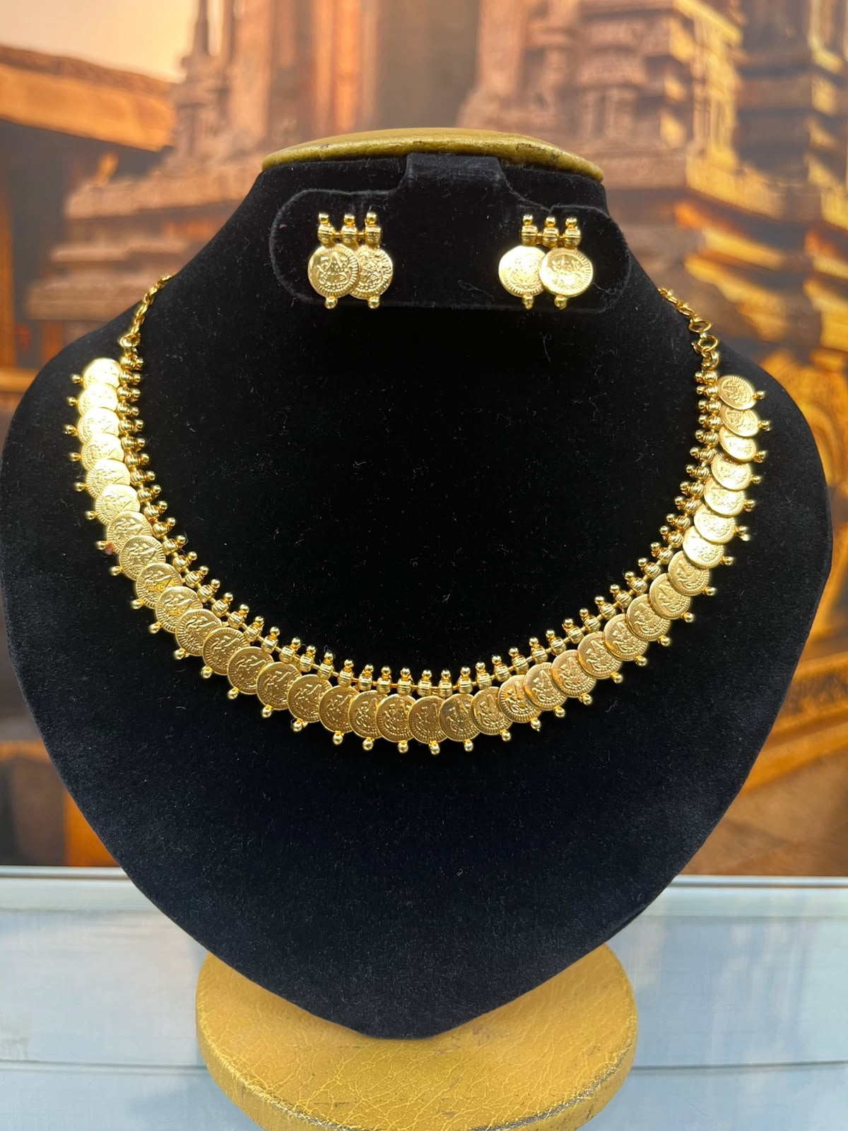 Premium Kasu Short necklace Set