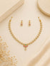 Premium CZ Short necklace Set in with red stones