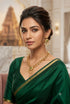premium CZ Short necklace set with green stones