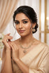 premium CZ Medium necklace set with pink stones